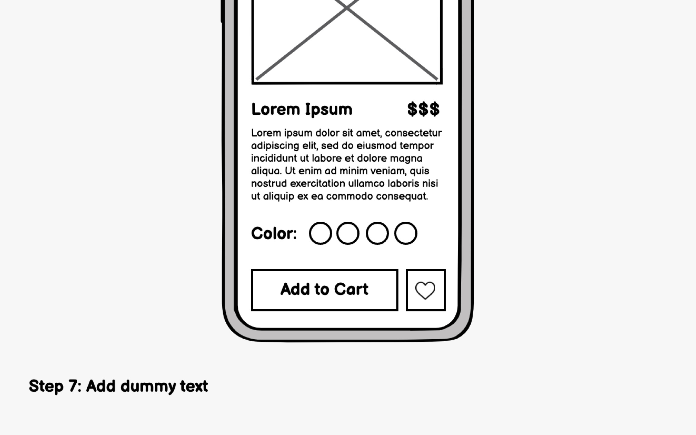 Step 7: Bring in actual copy Bad Practice