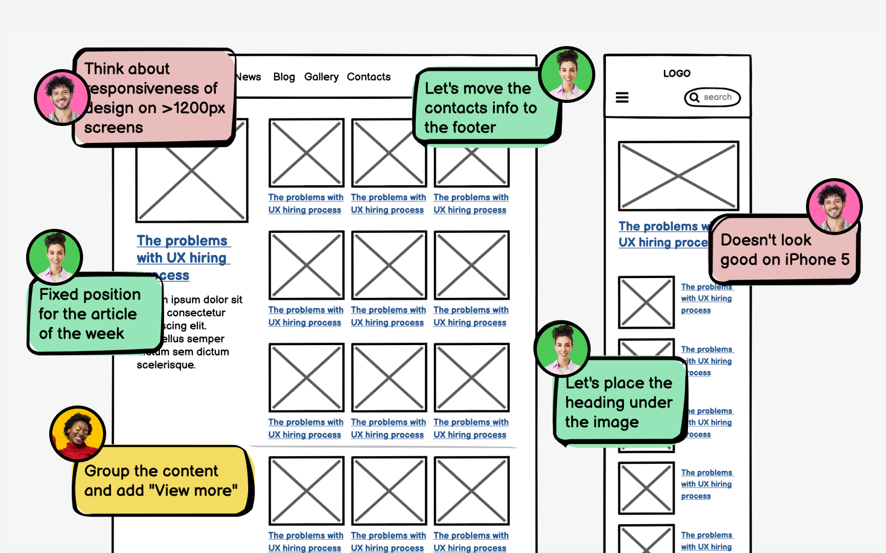 Share your wireframes with the team and clients