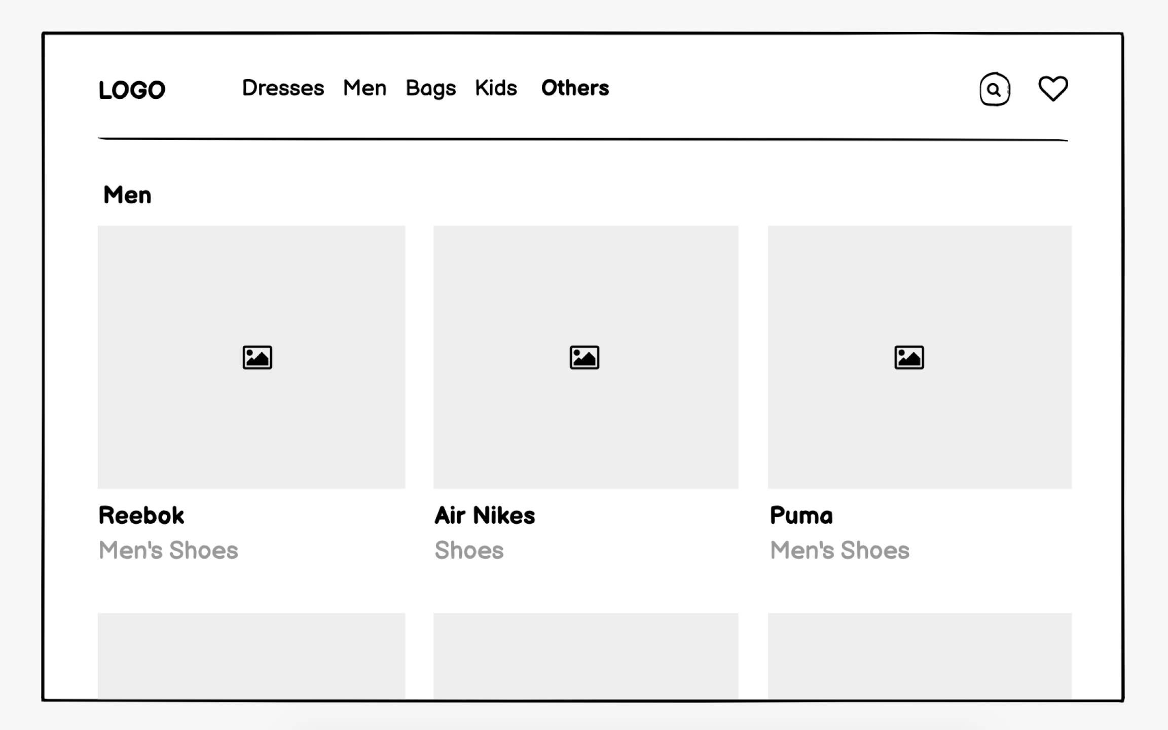 Ecommerce website wireframing Bad Practice