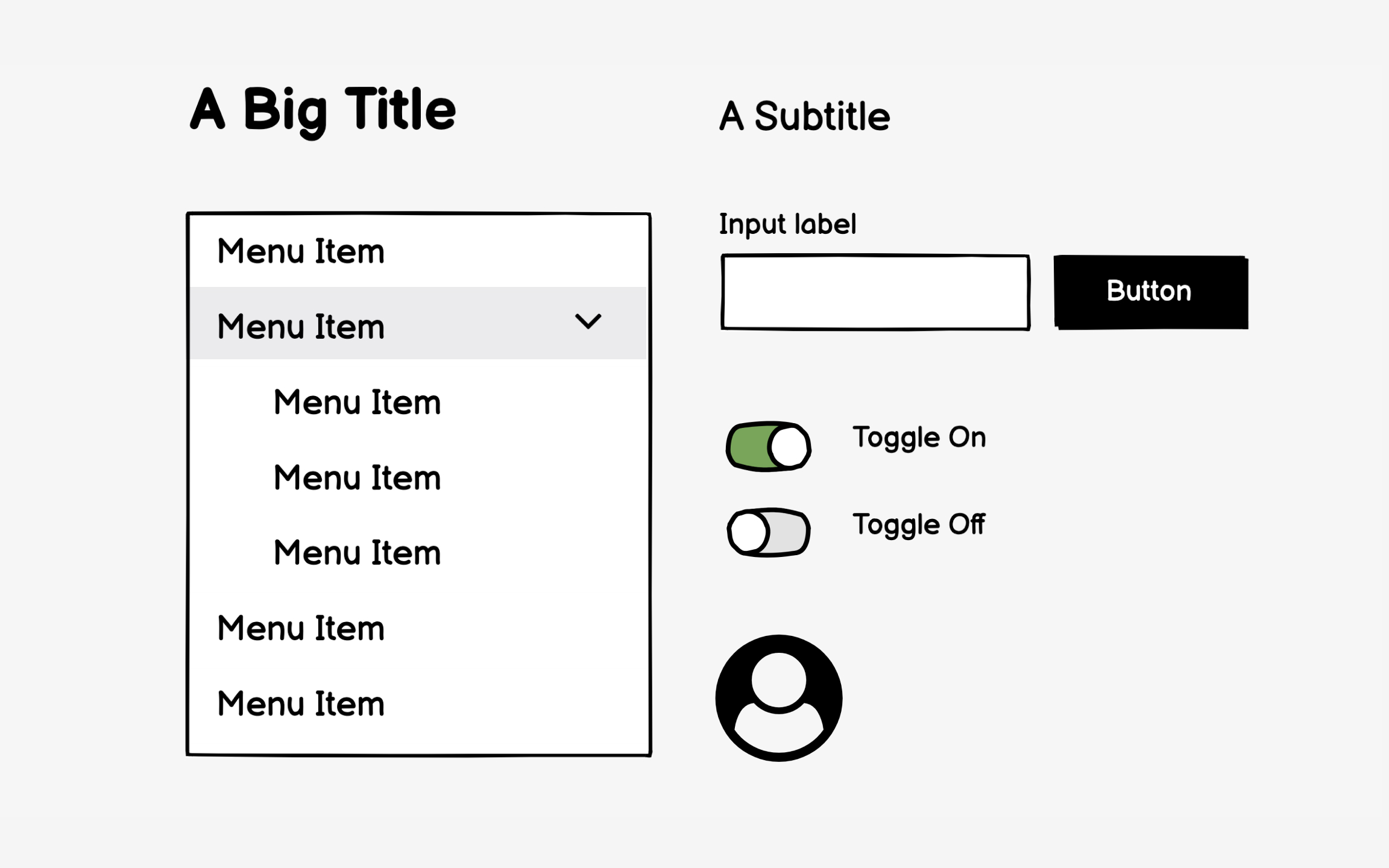 Use basic components in wireframes
