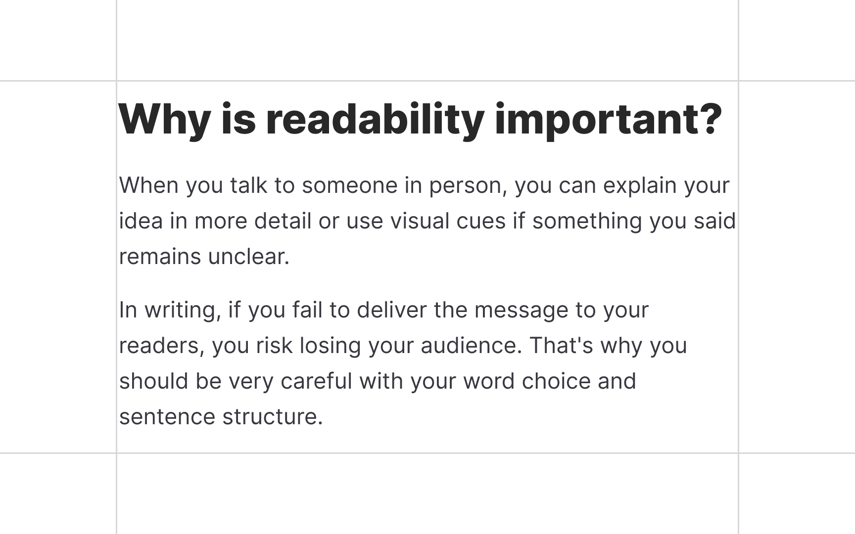 Readability Best Practice