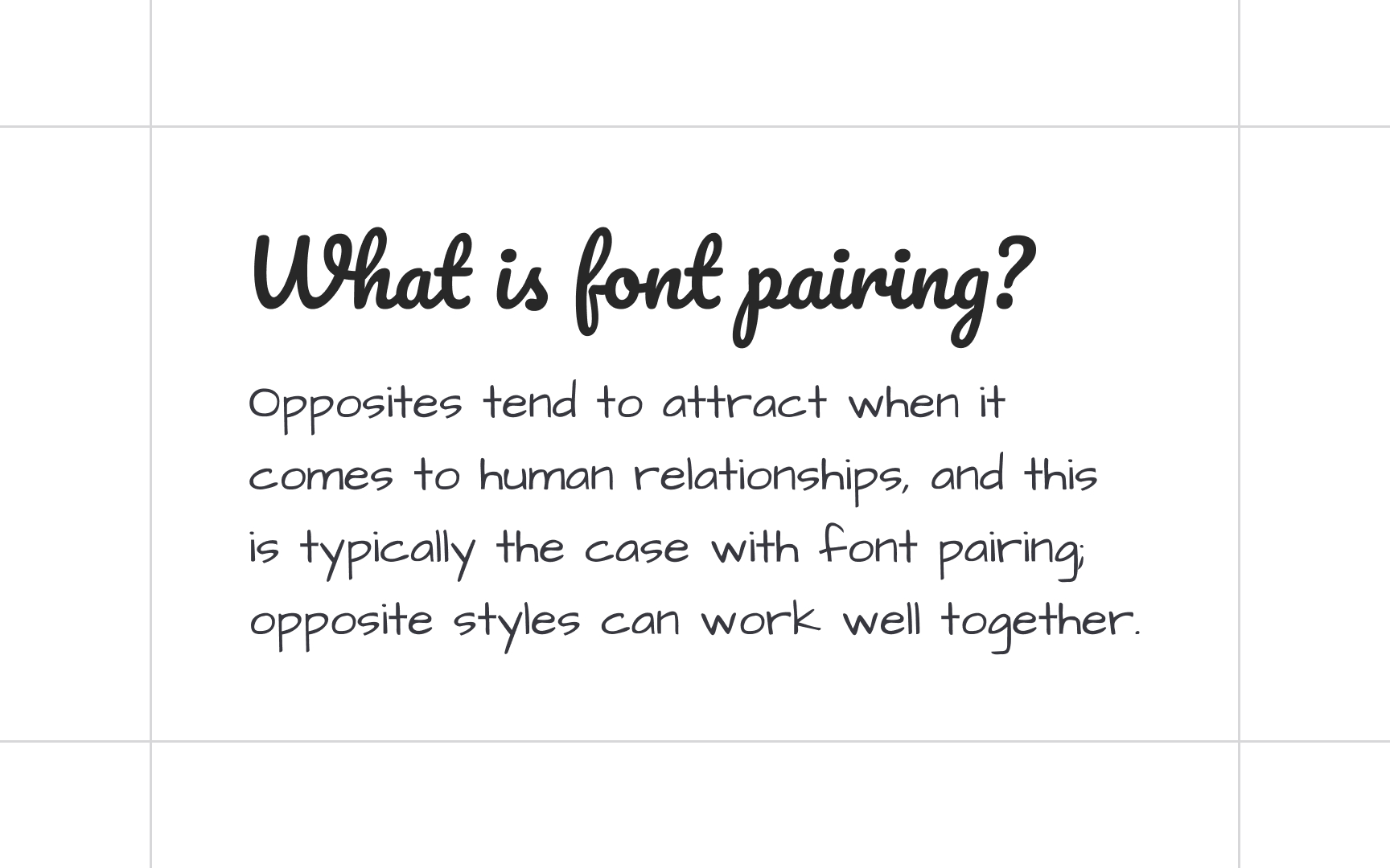 Combining distinct and neutral typefaces Bad Practice