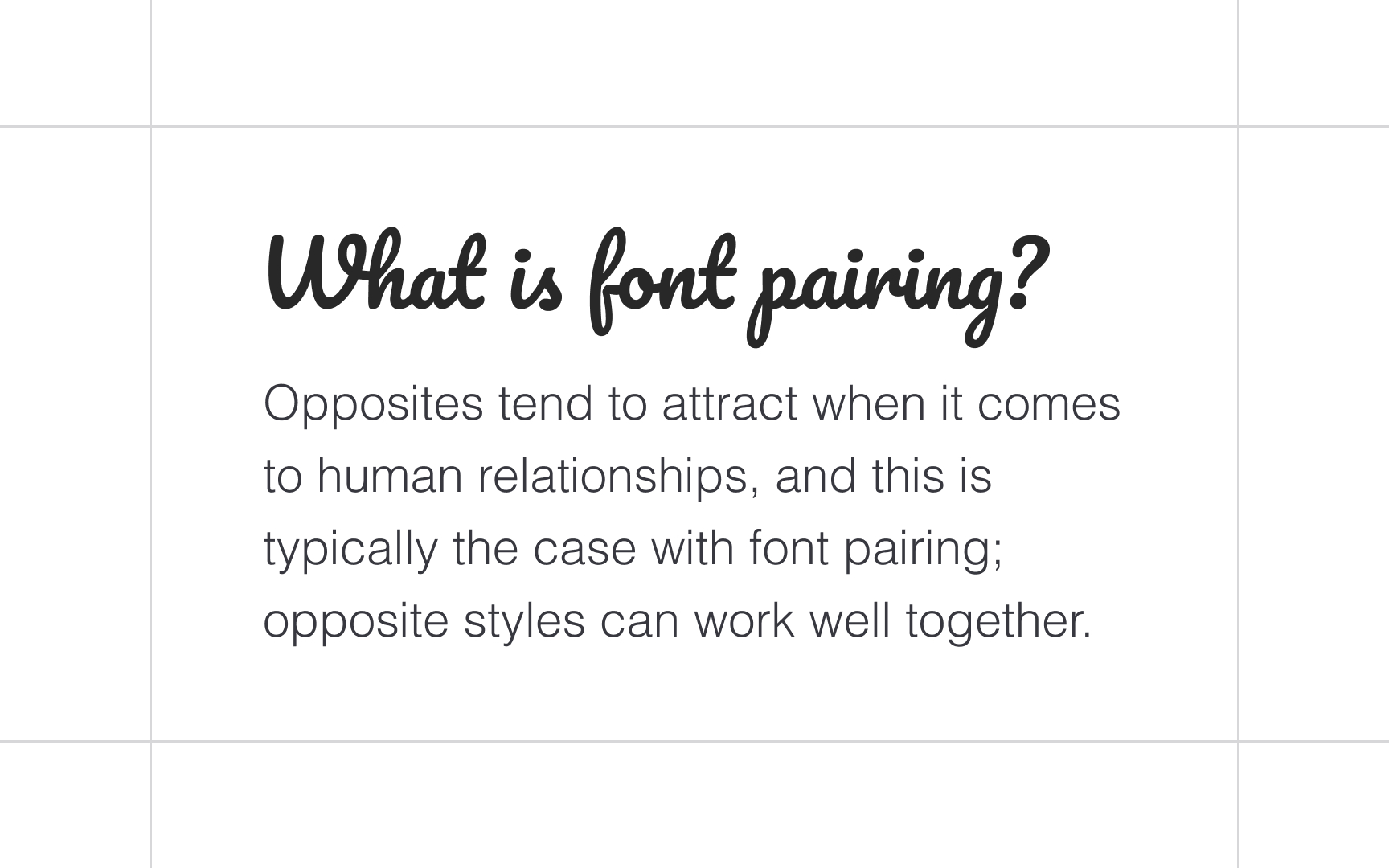 Combining distinct and neutral typefaces Best Practice