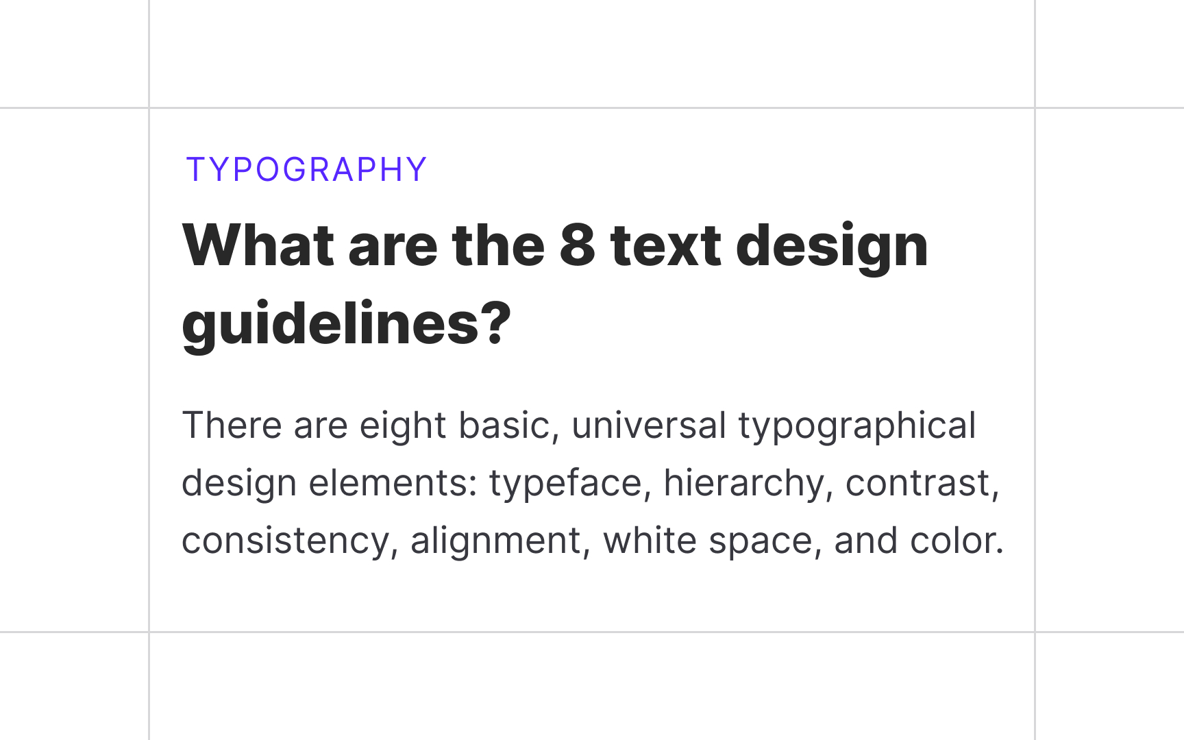 Don't combine too many elements Best Practice