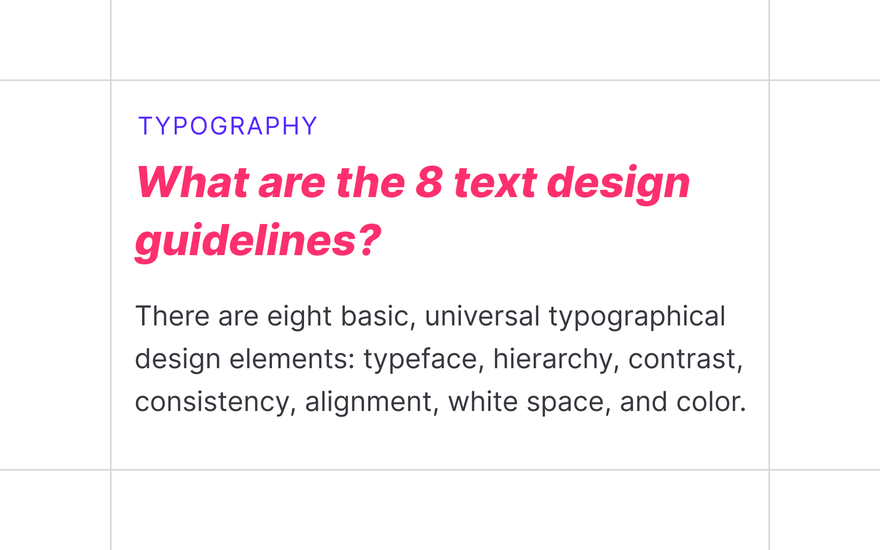 Don't combine too many elements Bad Practice