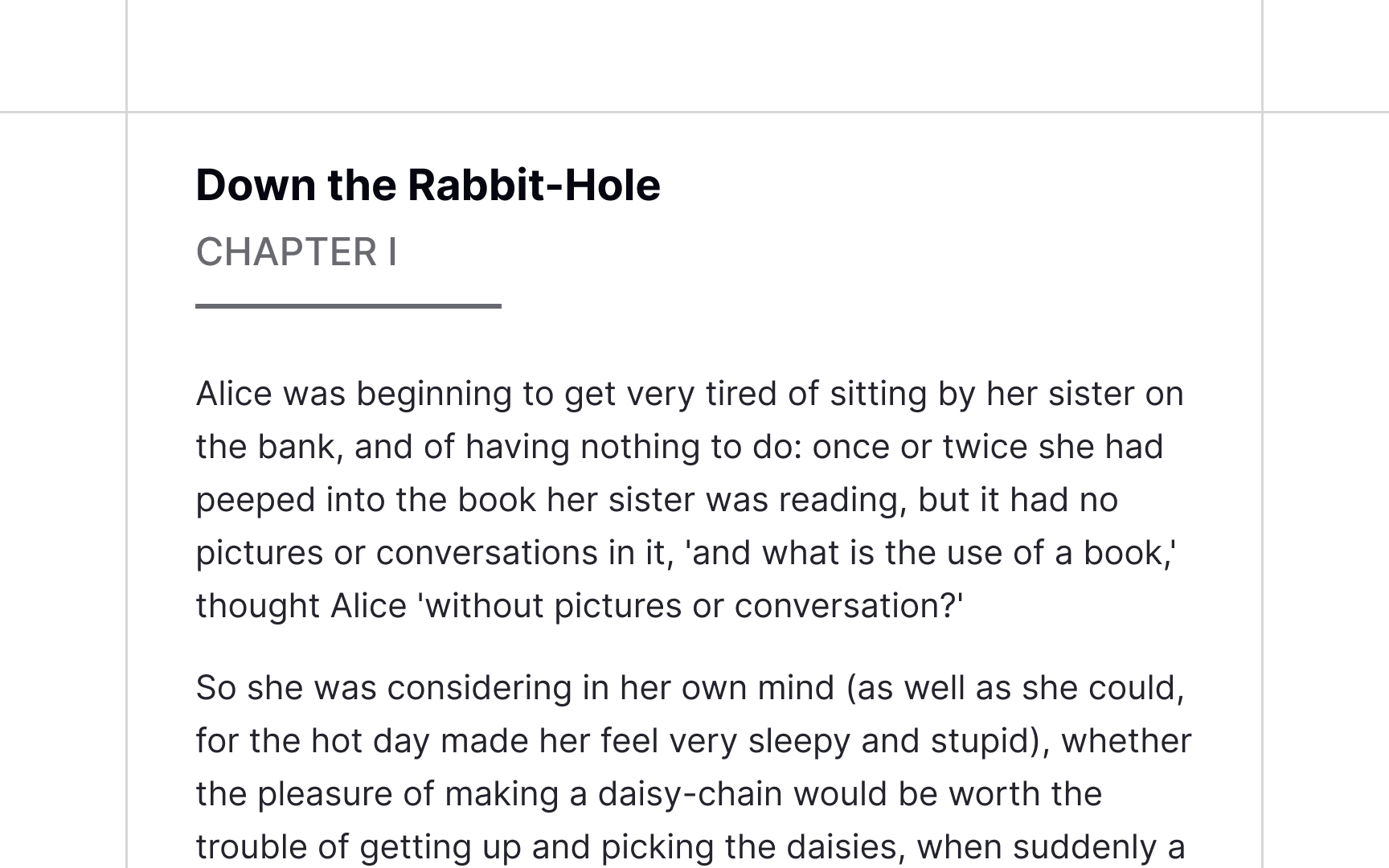 Chapters Best Practice