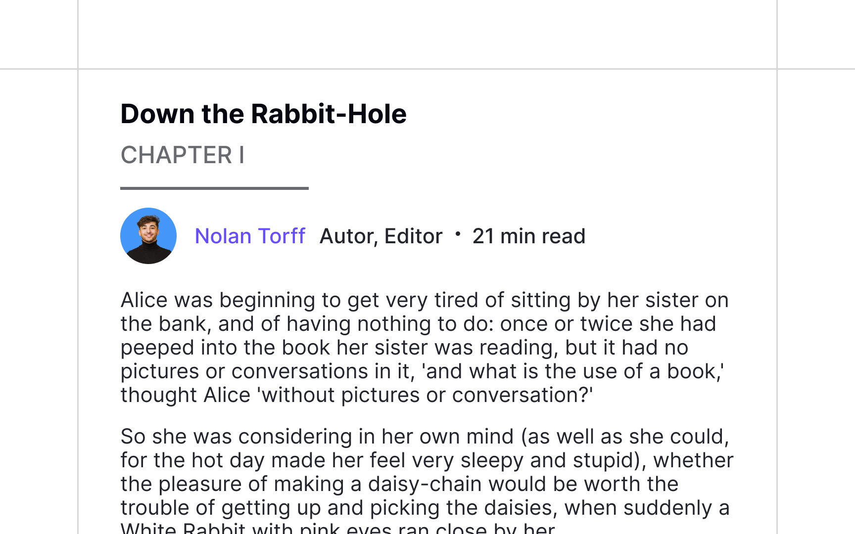 Chapters Bad Practice