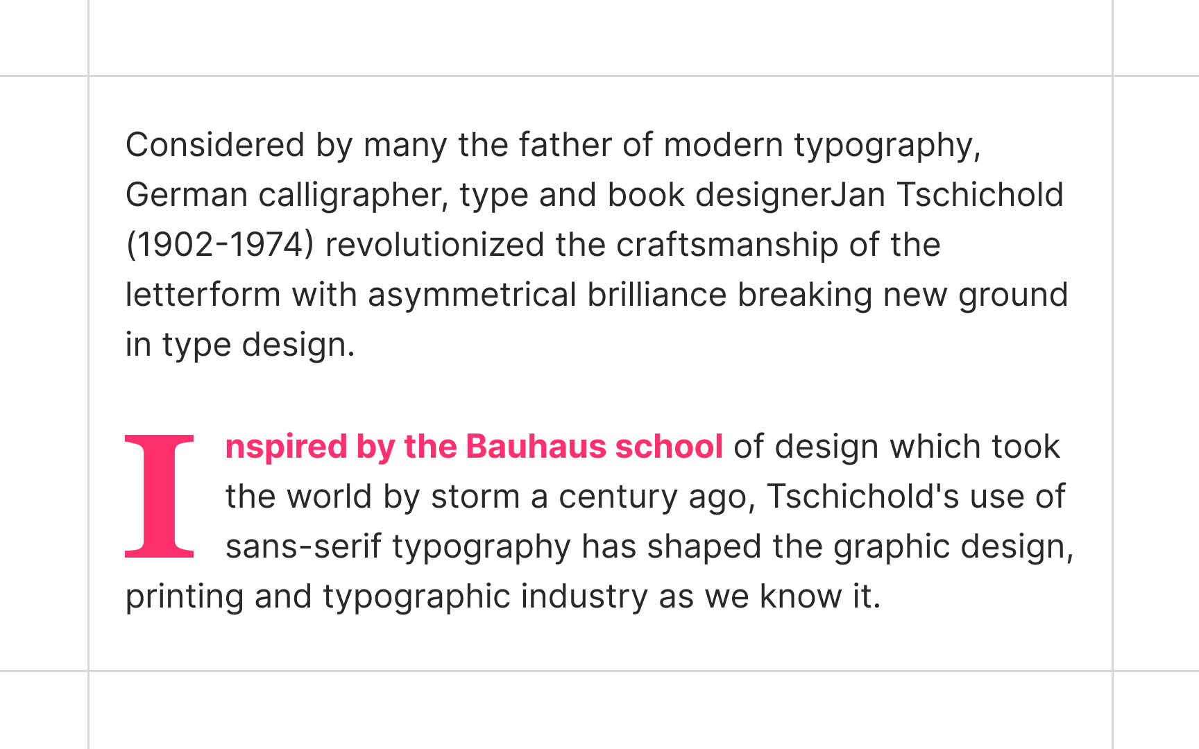 Sections without subheadings Best Practice