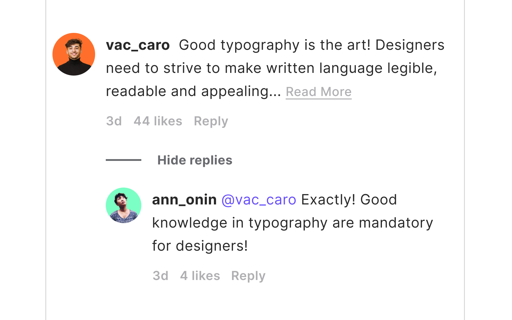 Comments Best Practice