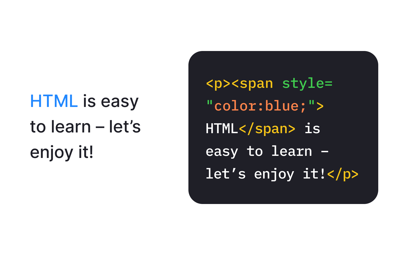 The container tag <span>