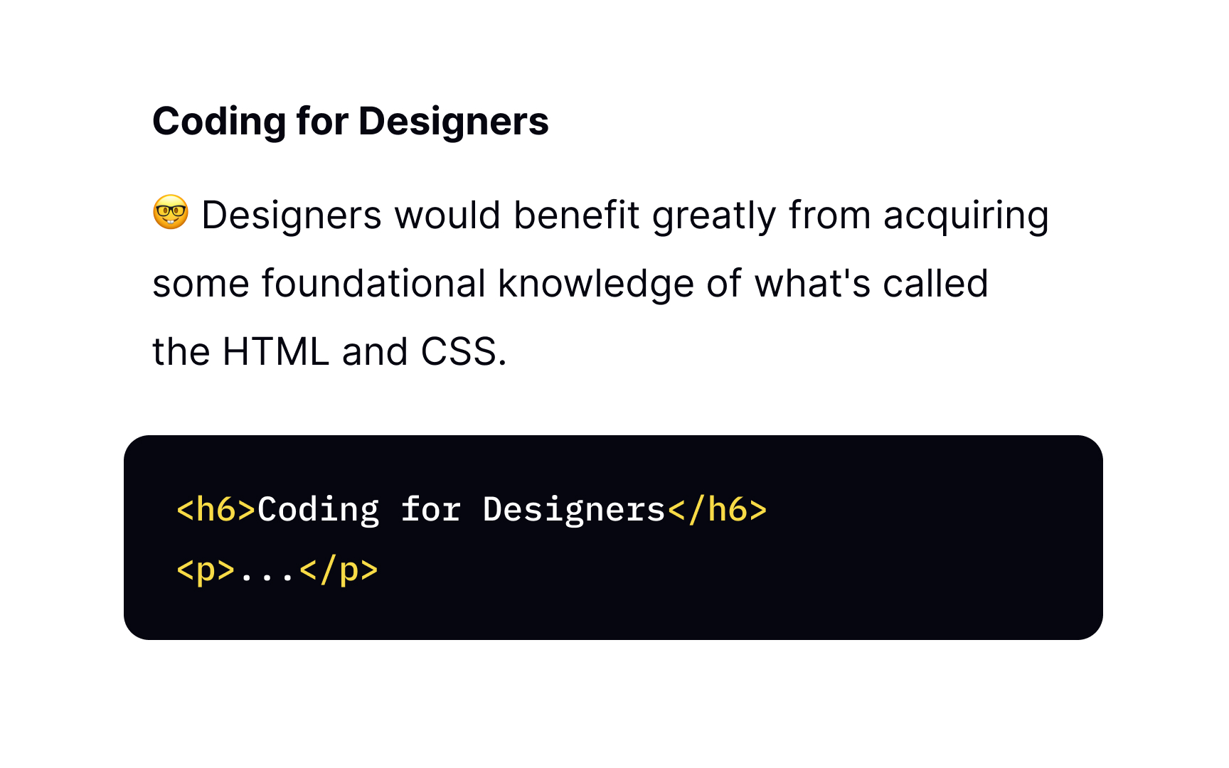 Add headings to keep hierarchy Best Practice