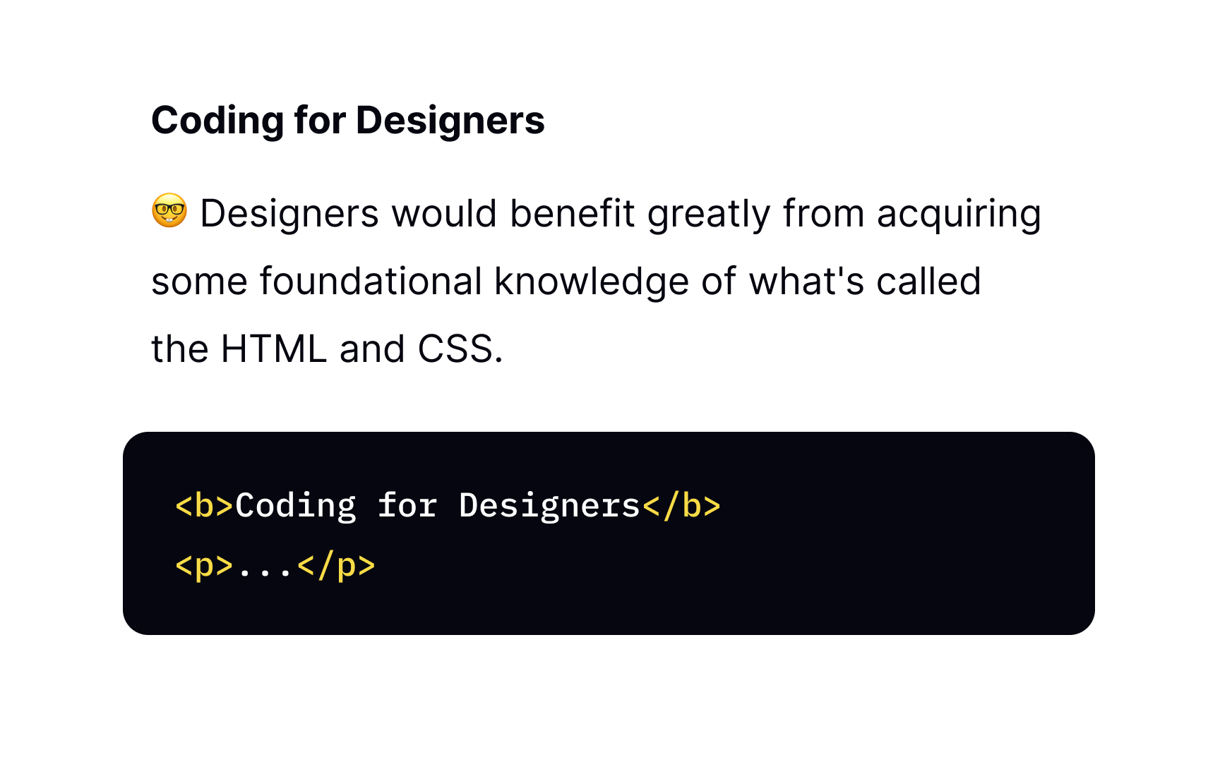 Add headings to keep hierarchy Bad Practice