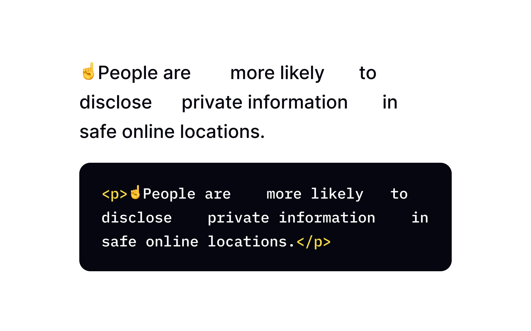 Display of extra spaces Bad Practice