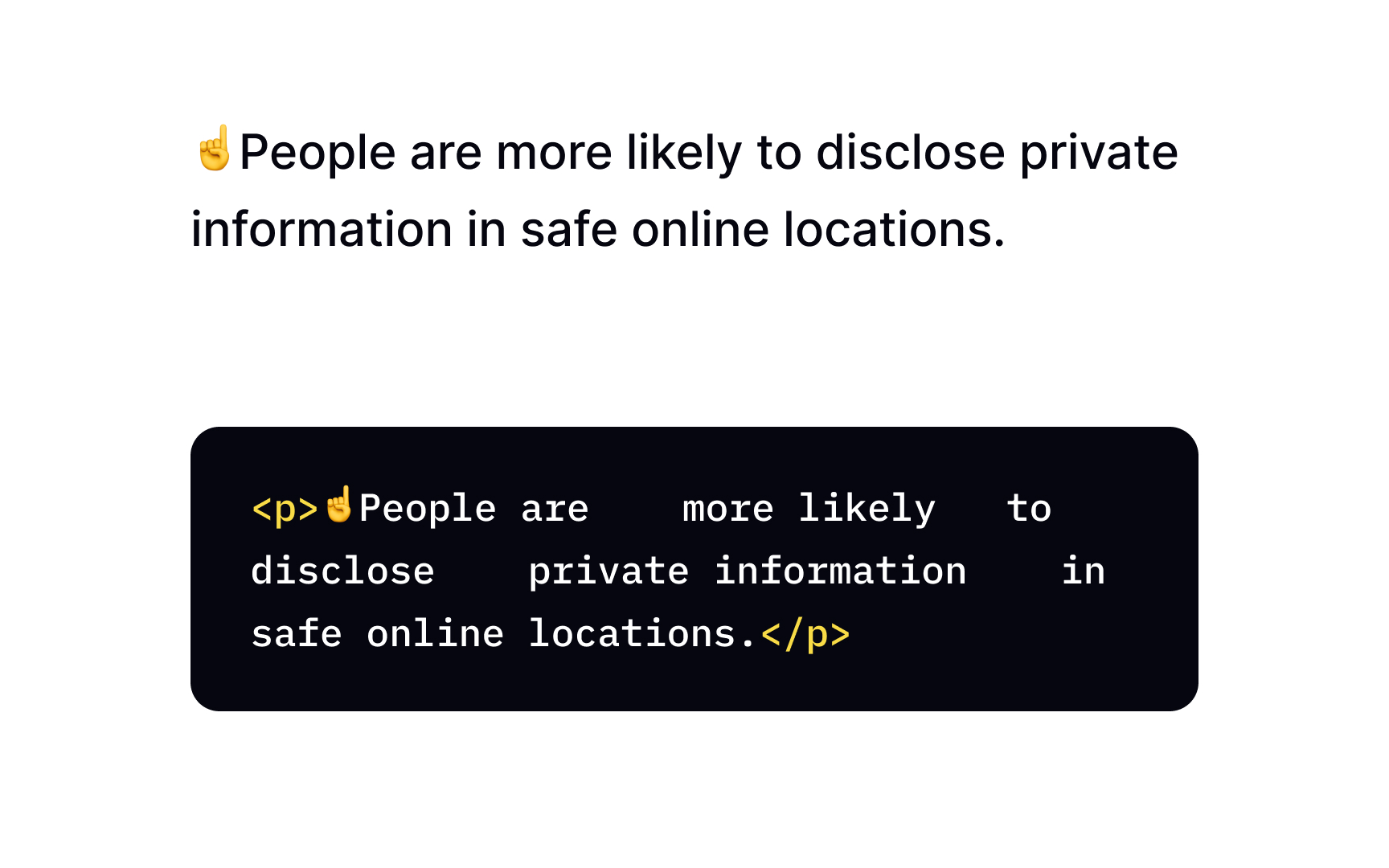 Display of extra spaces Best Practice