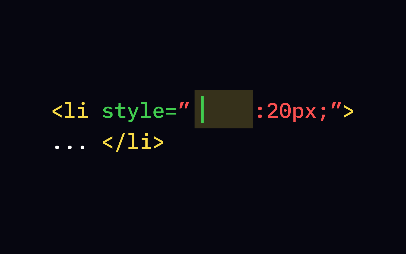 The font size property