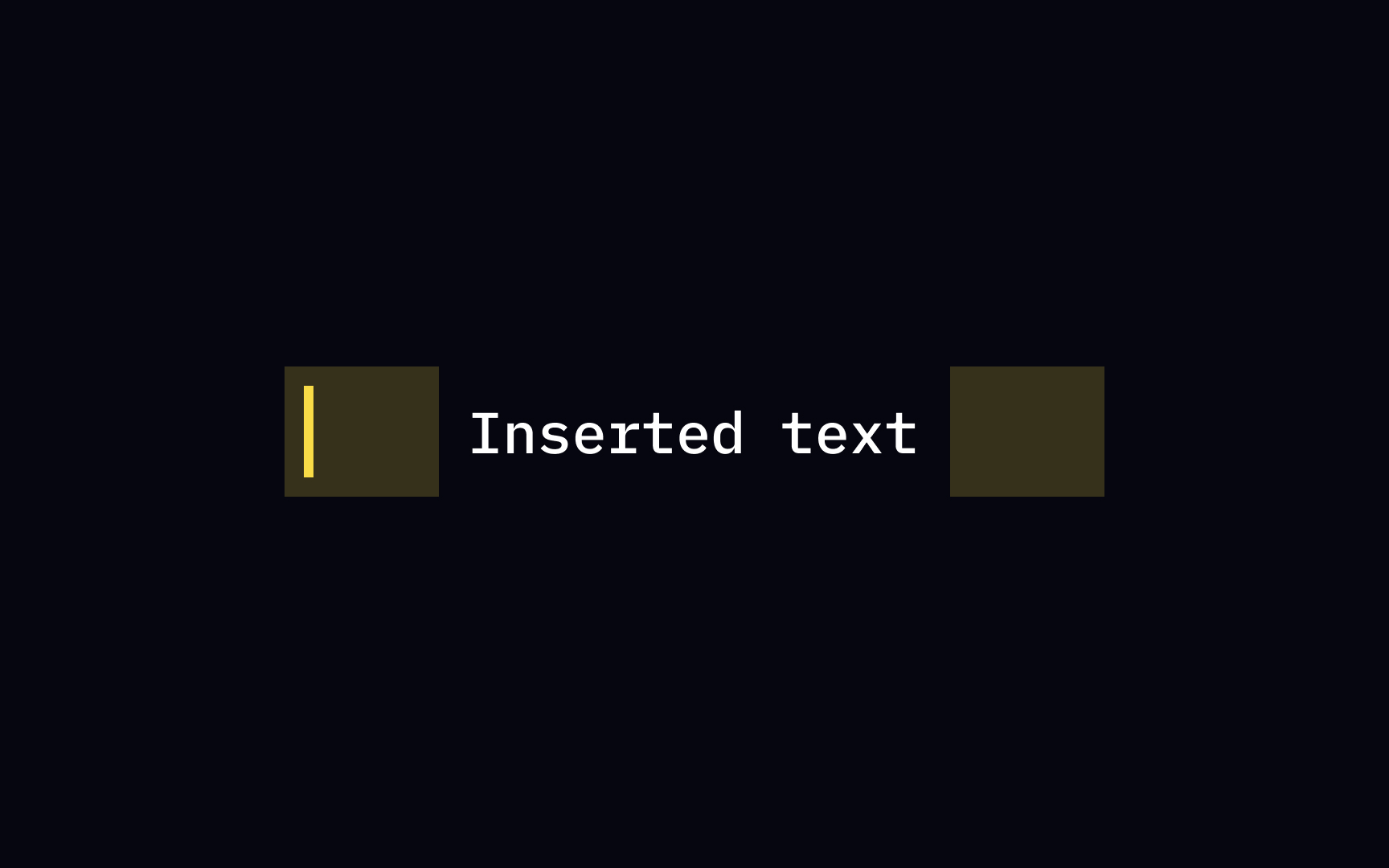 How to mark inserted text