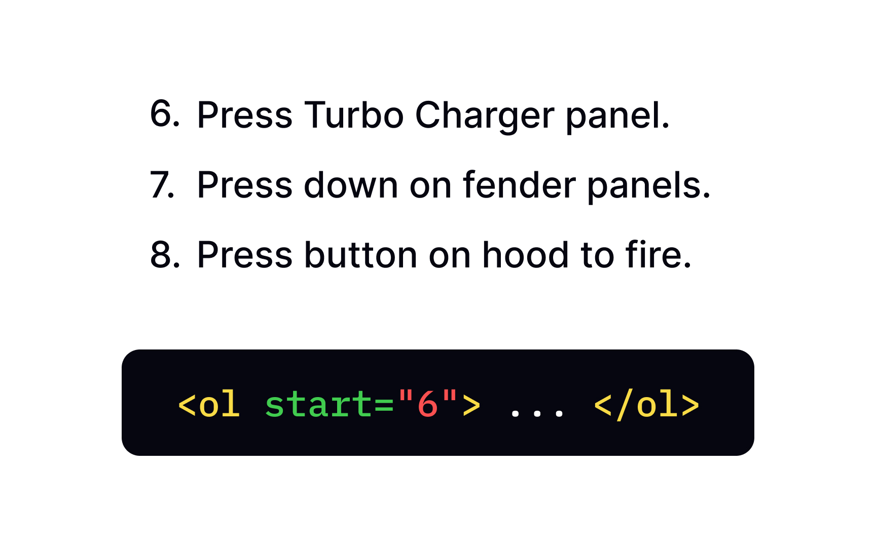 Controlling list counting