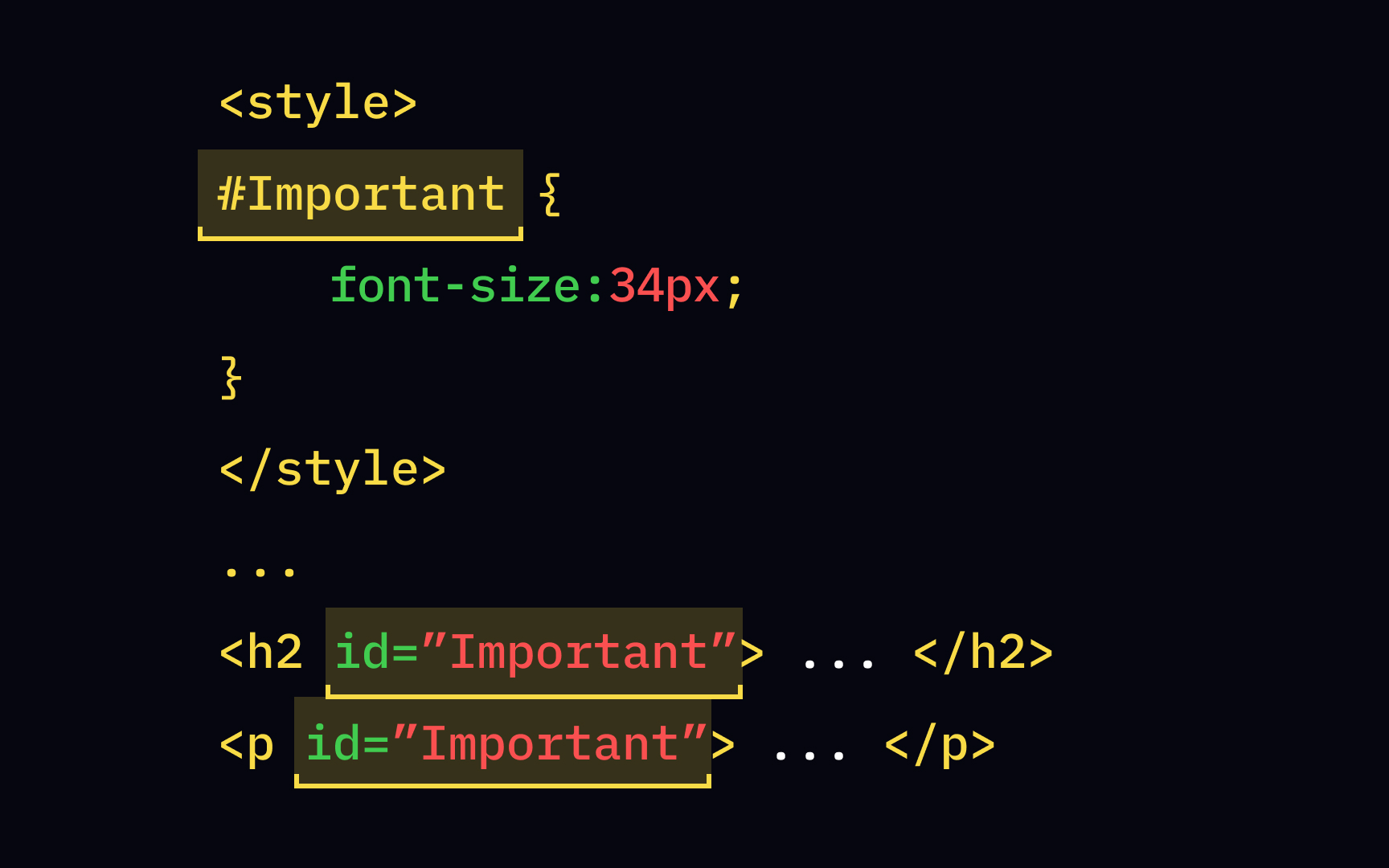 Id values must be unique Bad Practice