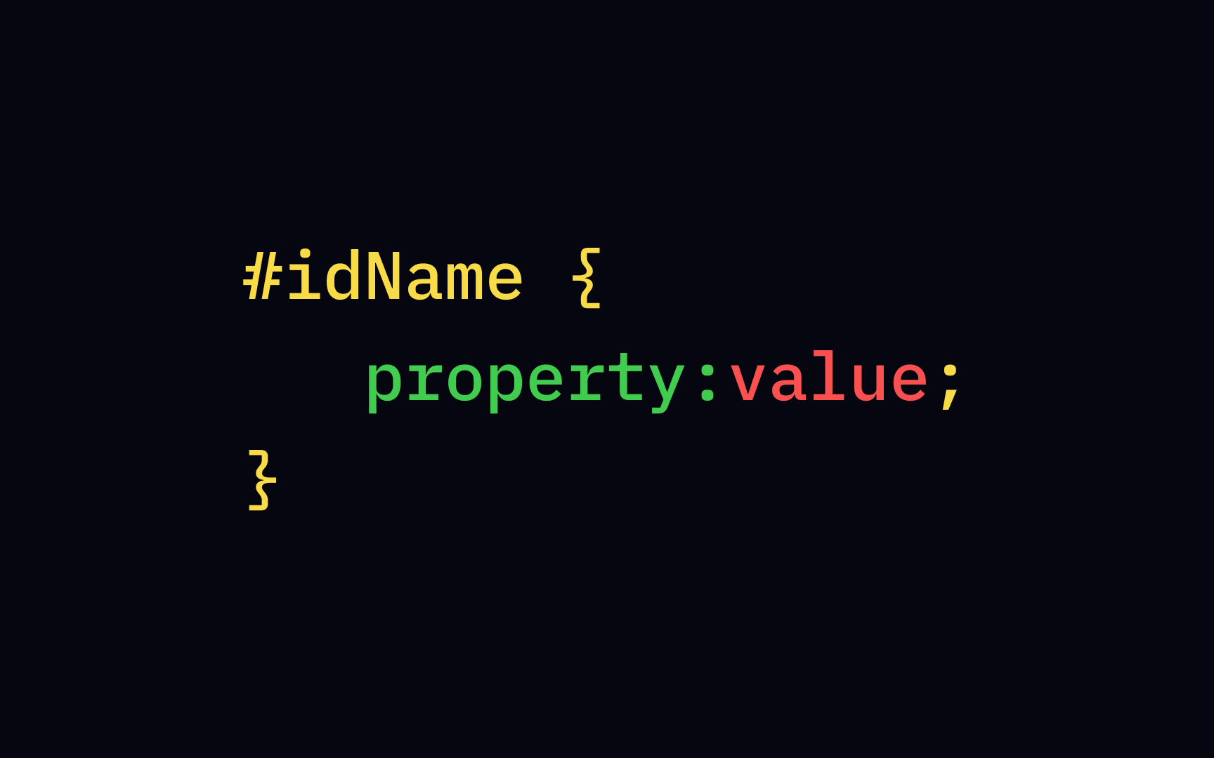 Id selector syntax
