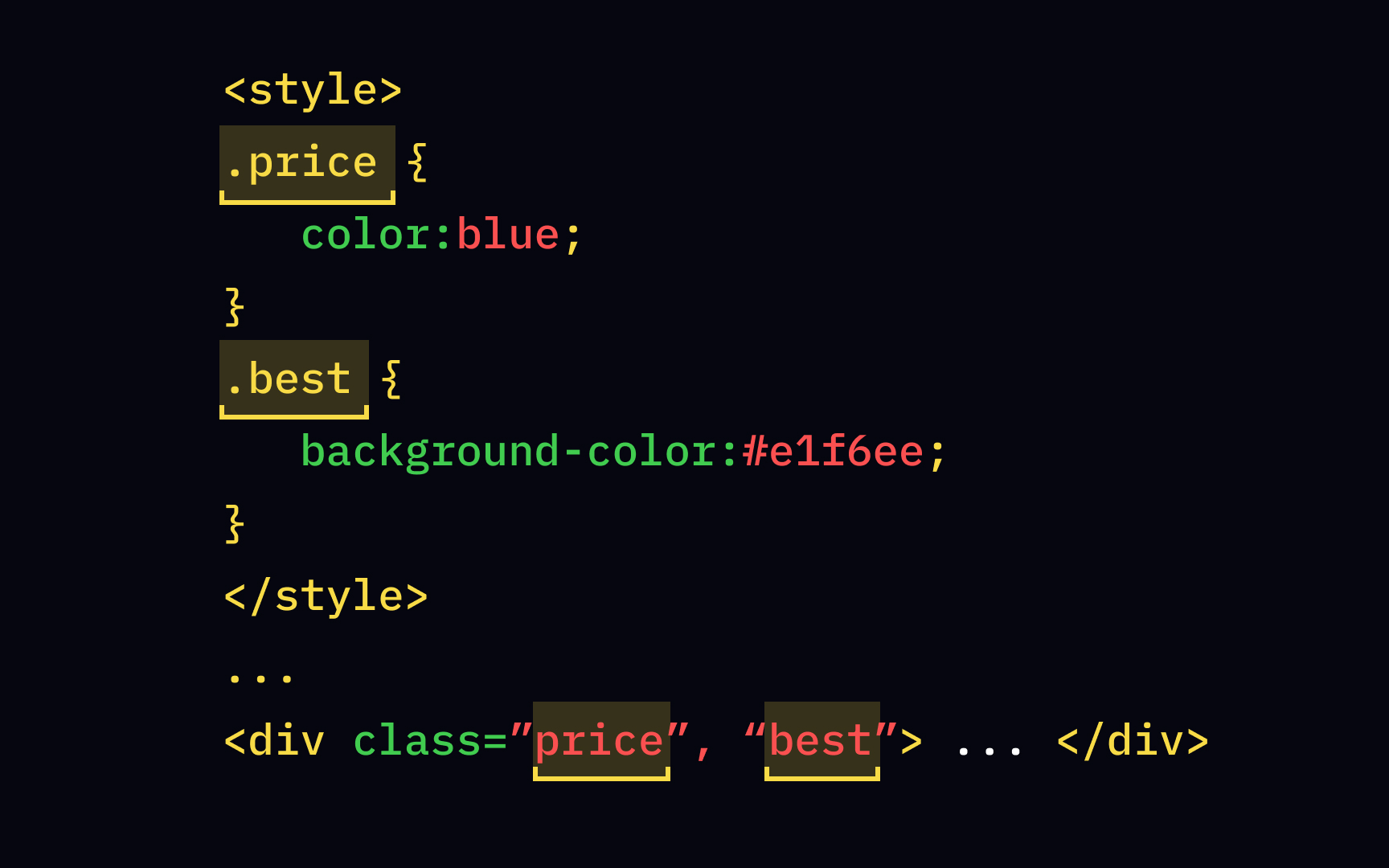 One element can have multiple classes Bad Practice