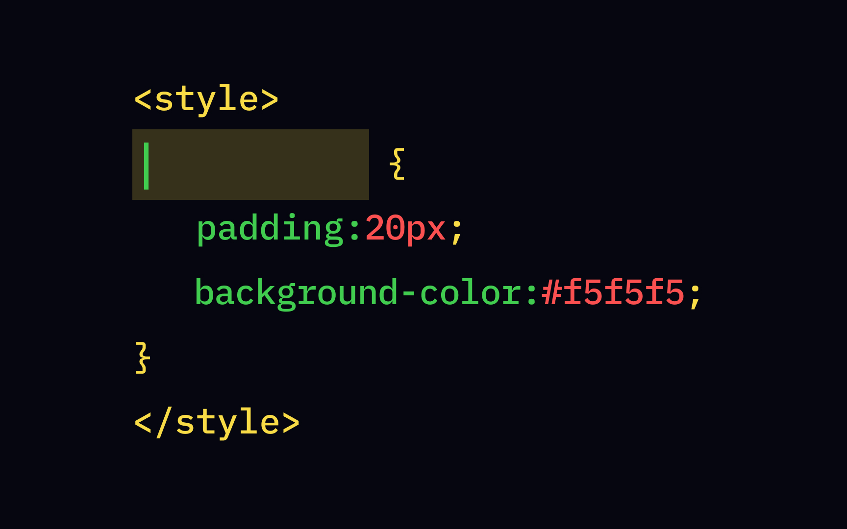 Use . to access class selectors