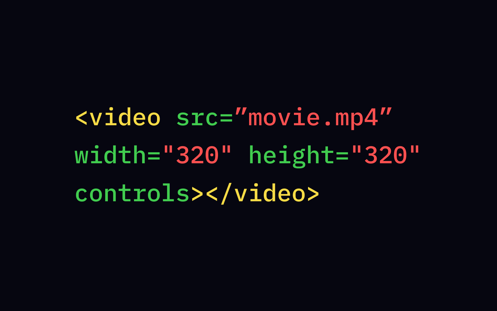 HTML-supported video formats