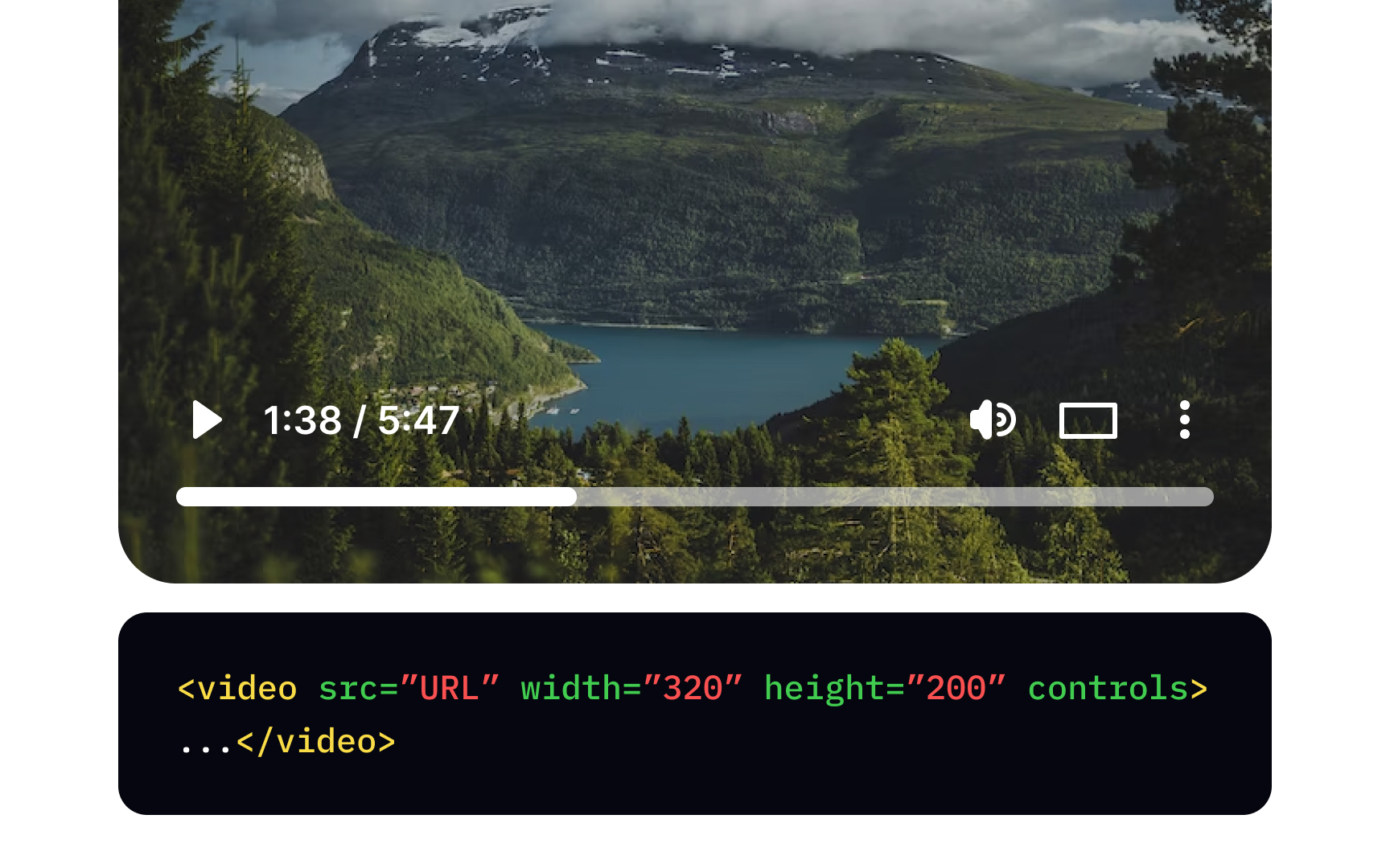 The controls attribute