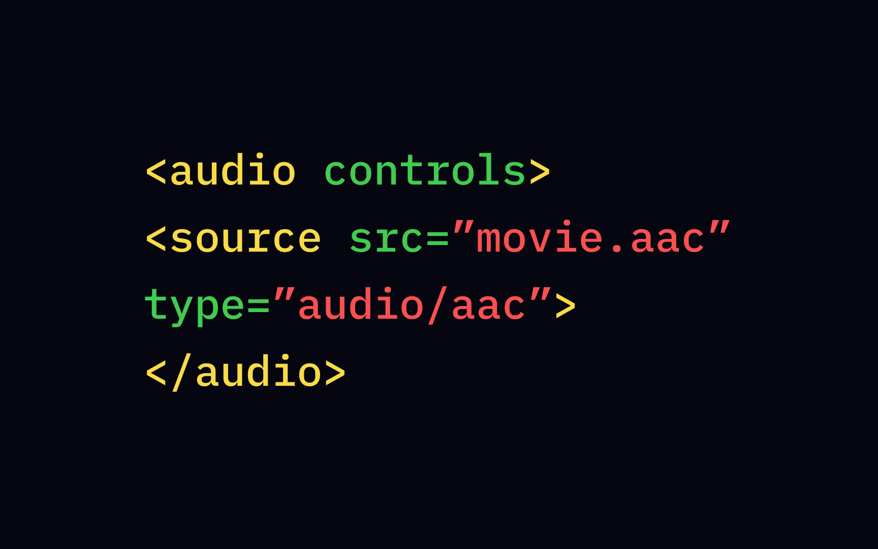 HTML-supported audio formats Bad Practice