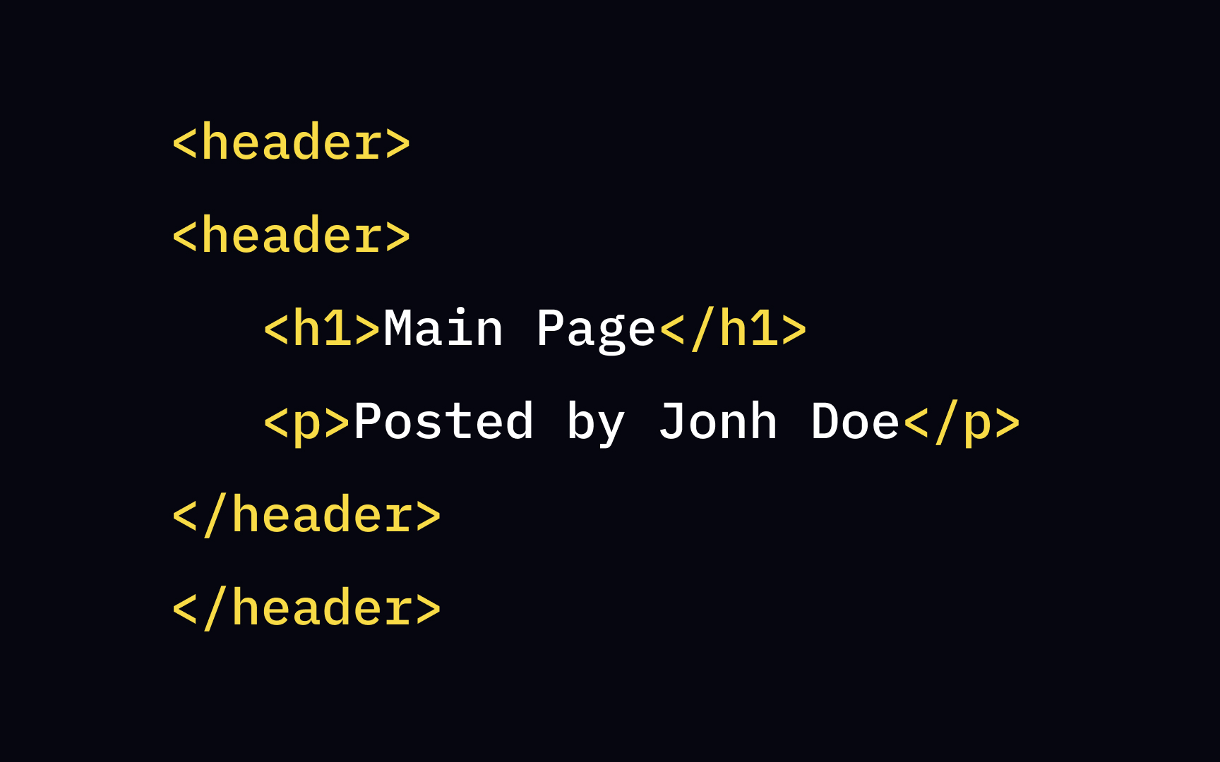 The <header> tag Bad Practice
