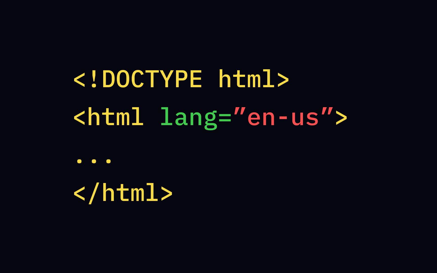 Add the lang attribute Best Practice