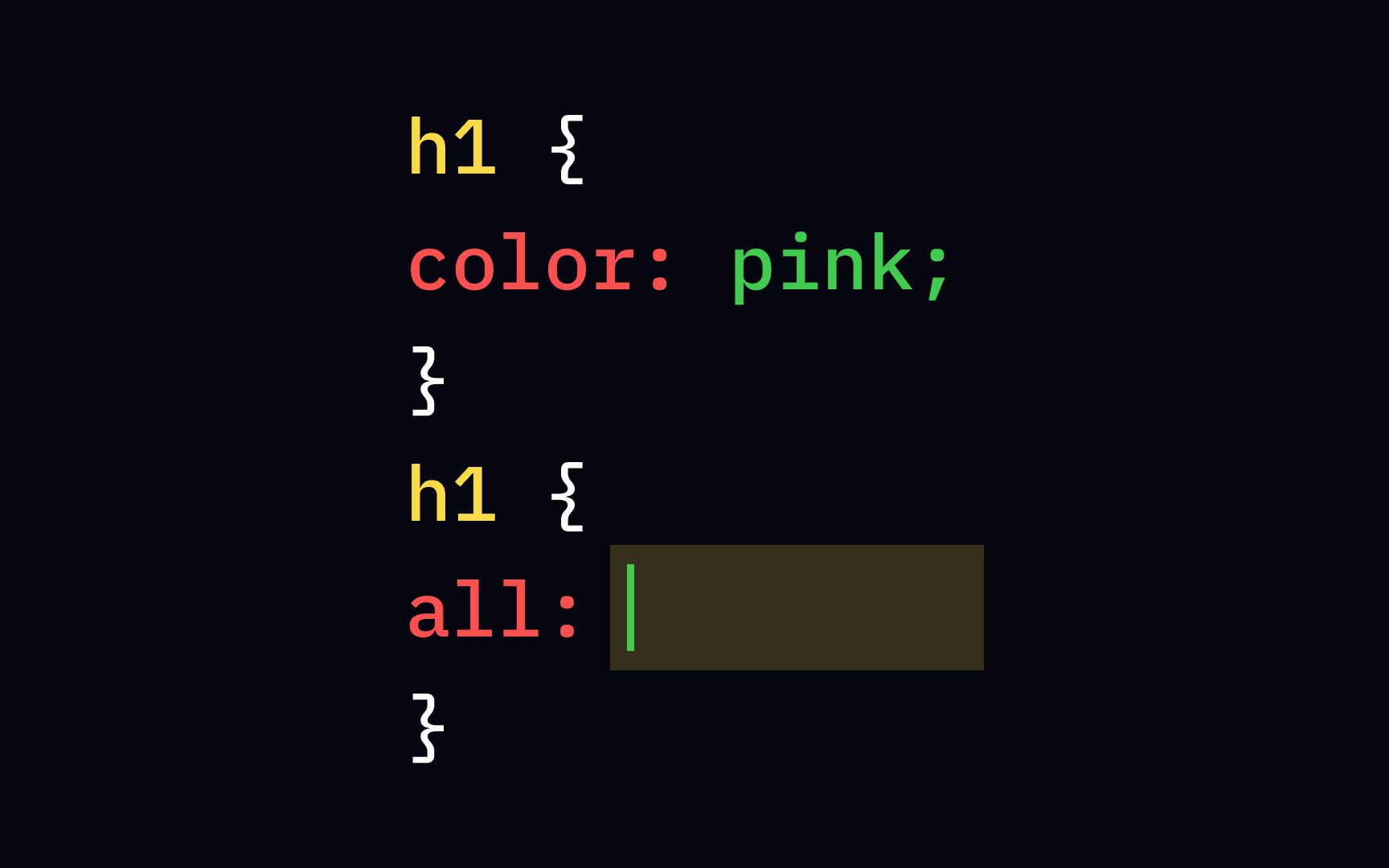 Reseting all property values in CSS