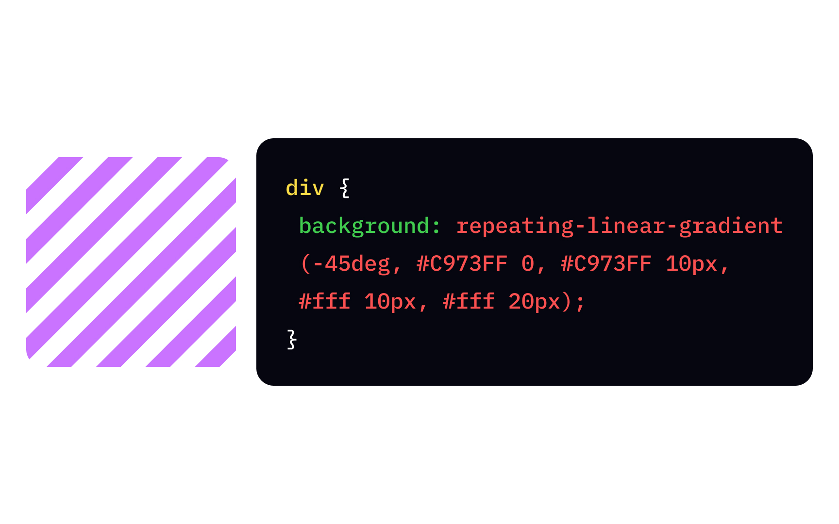 CSS repeating-linear-gradient function Best Practice
