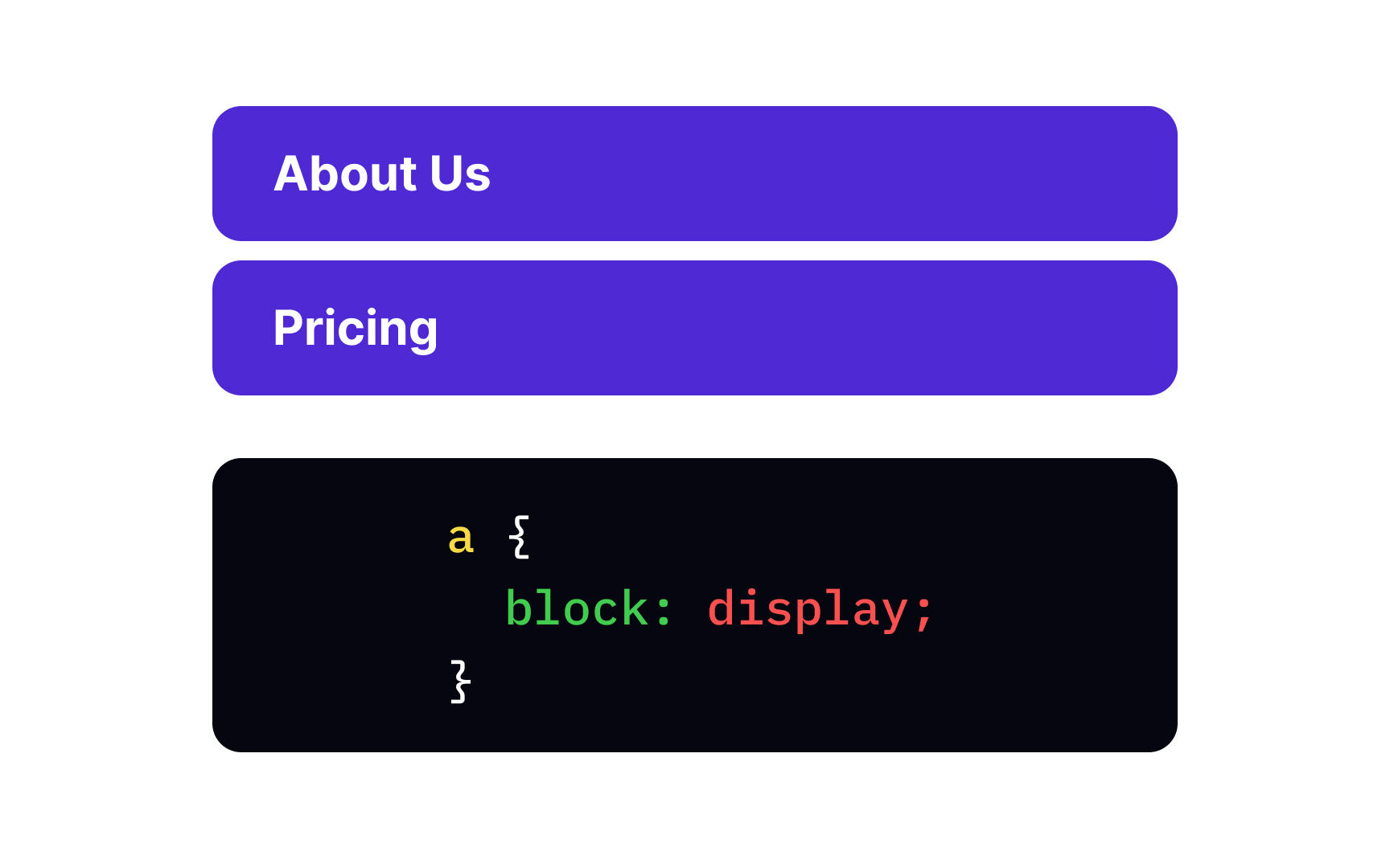 CSS display property with the block value Bad Practice