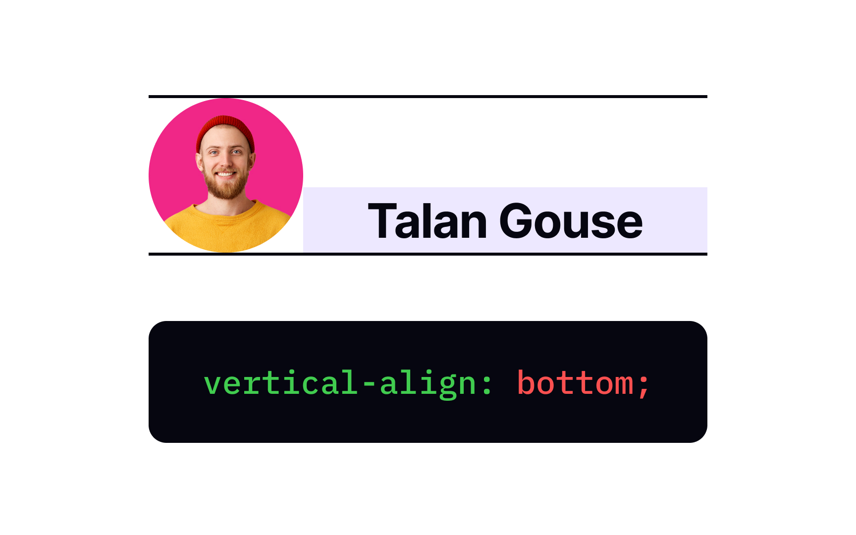 CSS vertical-align property with the bottom value Best Practice