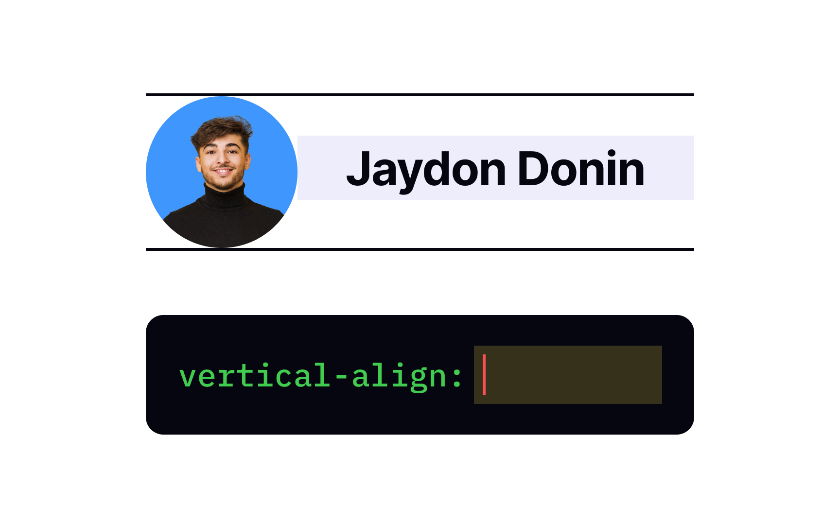 CSS vertical-align property with the middle value