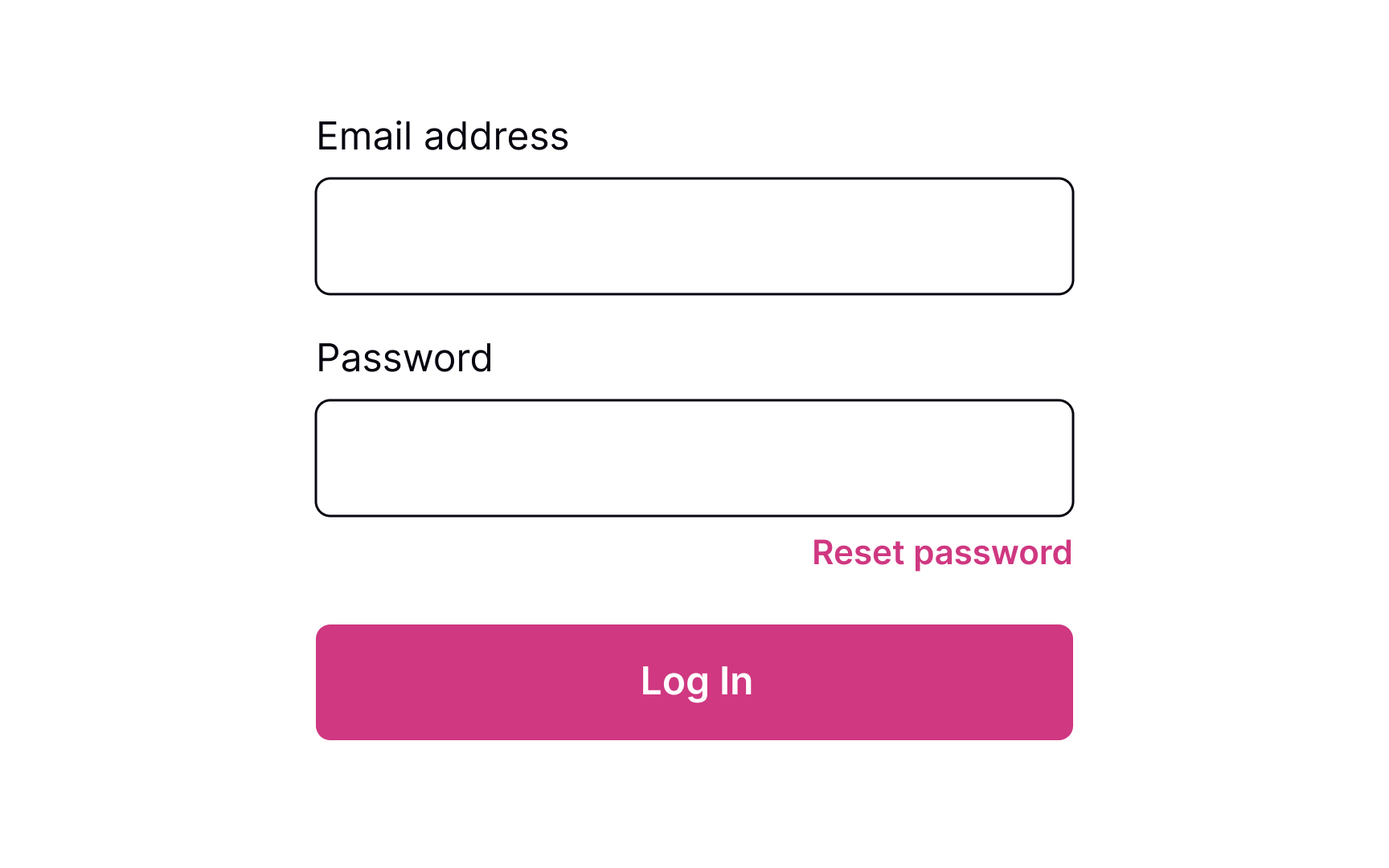 Place reset link close to the password field Best Practice