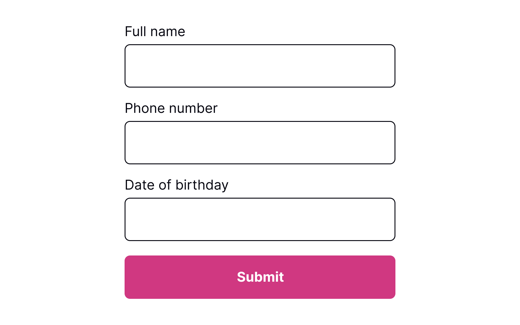 Provide input masks to avoid errors Bad Practice