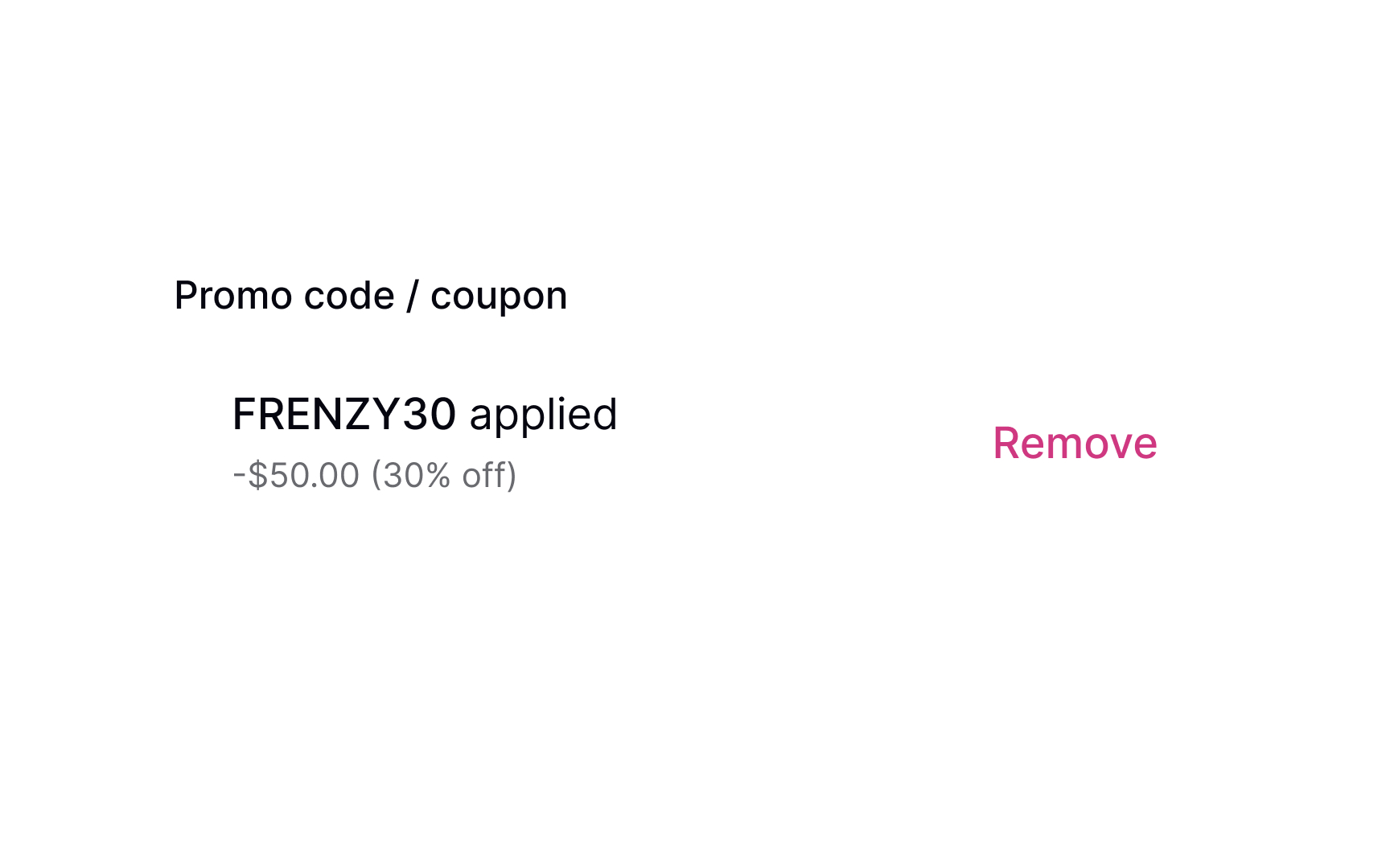 Promo code applied successfully Bad Practice