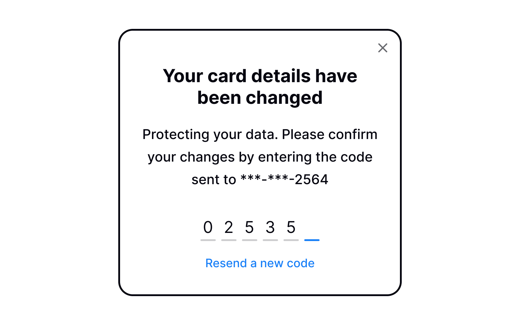 Add two-step verification when changing sensitive information Best Practice