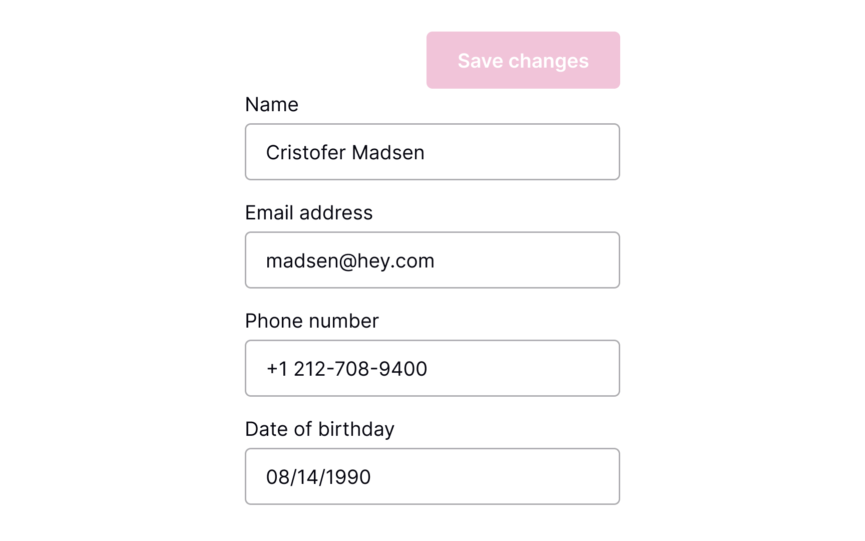 Show the action to save changes Bad Practice