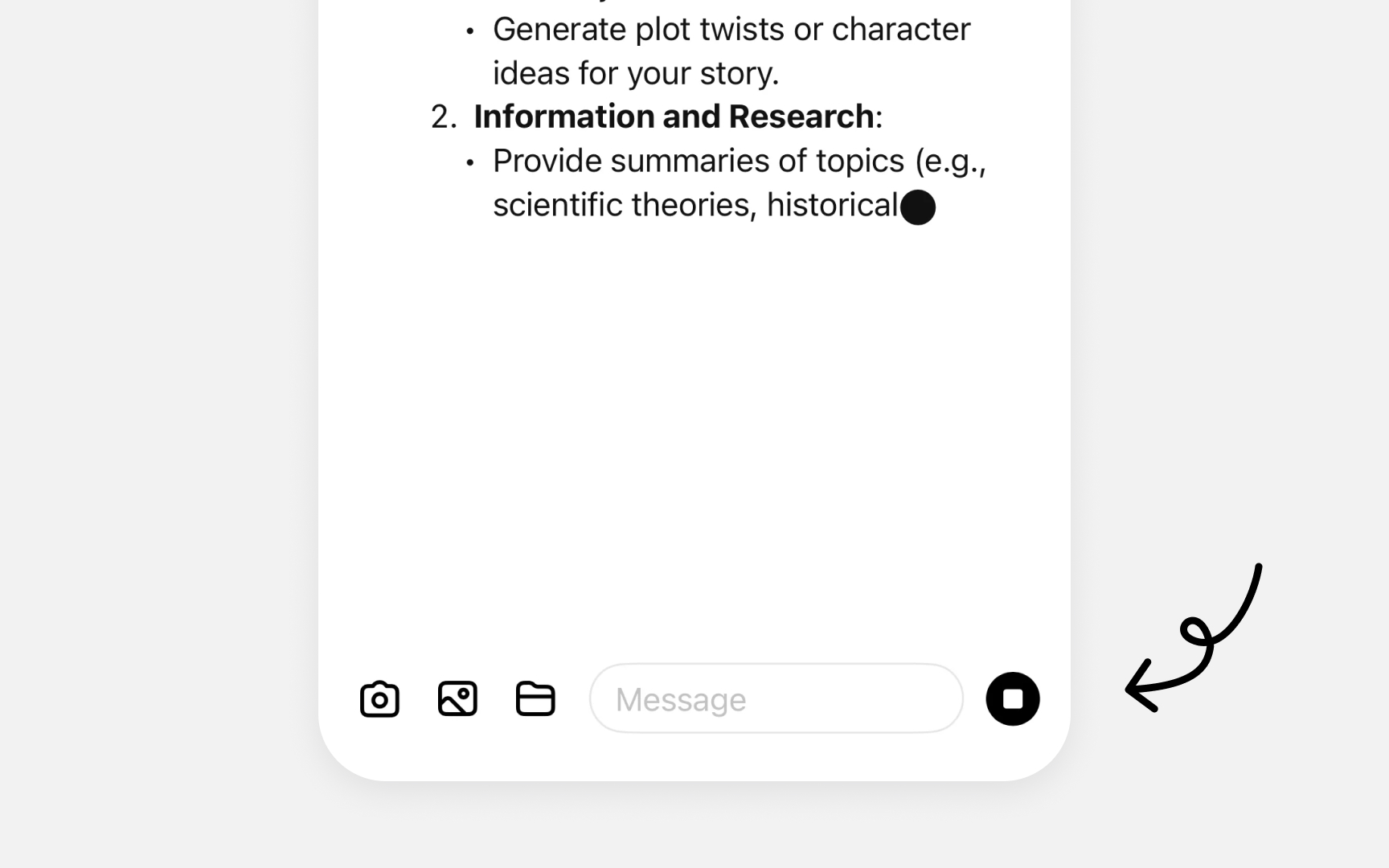 Giving users control to interrupt and redirect