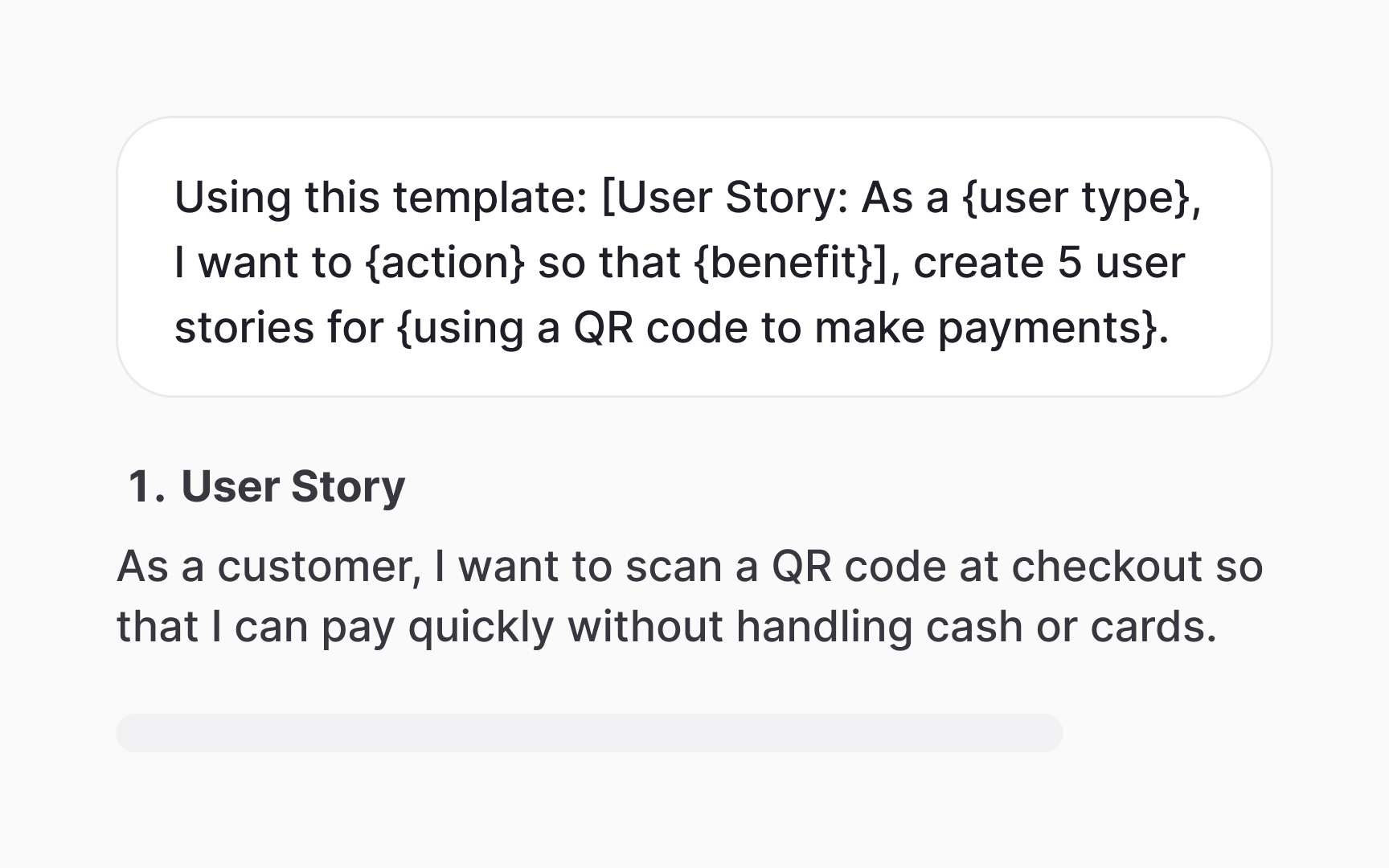 Template-based prompts