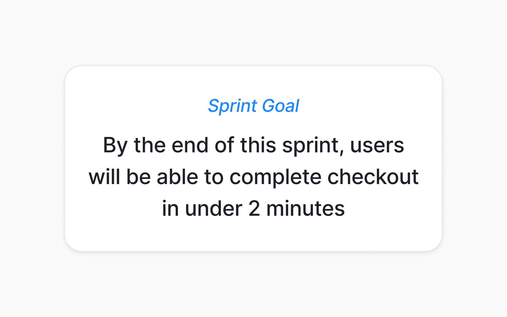 Sprint goal formulation Best Practice