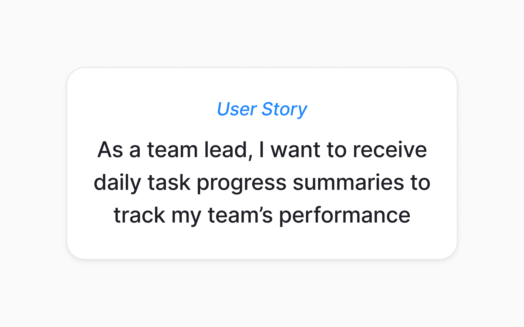 User story generation Best Practice