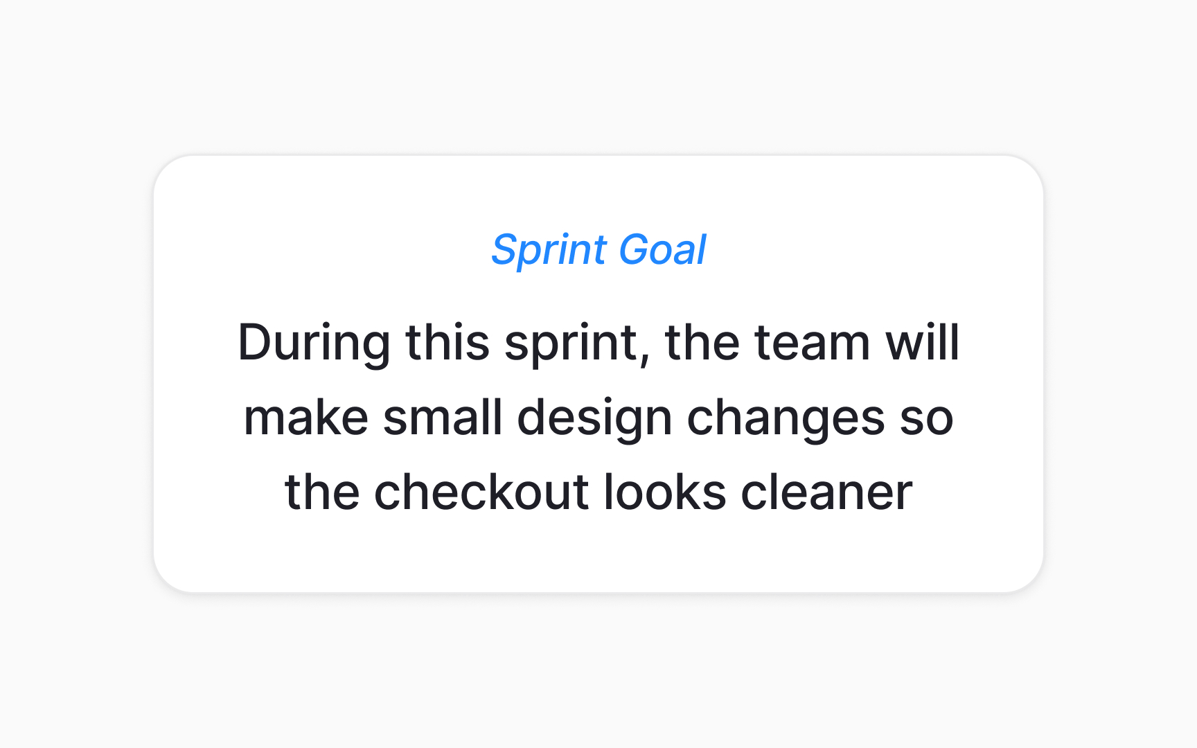 Sprint goal formulation Bad Practice