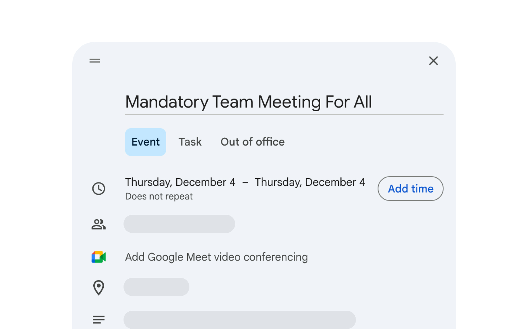 Meeting invite writing Bad Practice