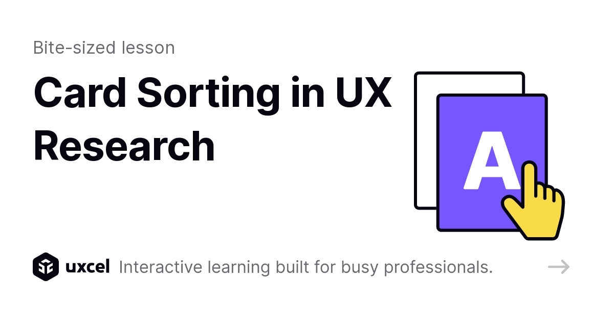 Card Sorting in UX Research Interactive Lesson