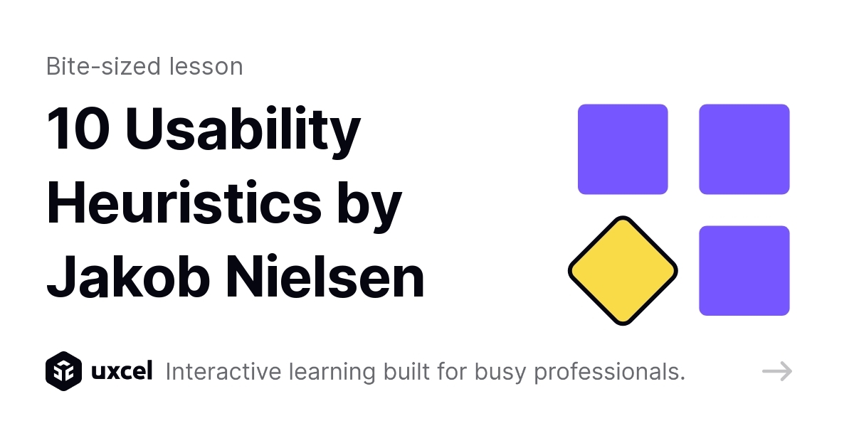 10 Usability Heuristics by Jakob Nielsen Interactive Lesson