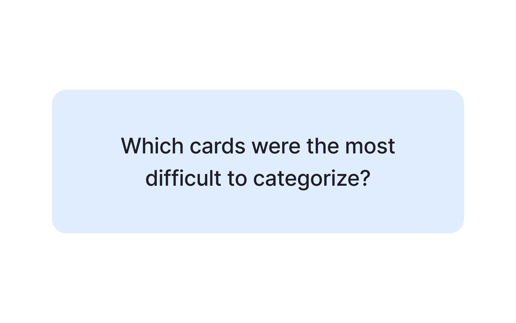 Debrief participants after card sorting Best Practice