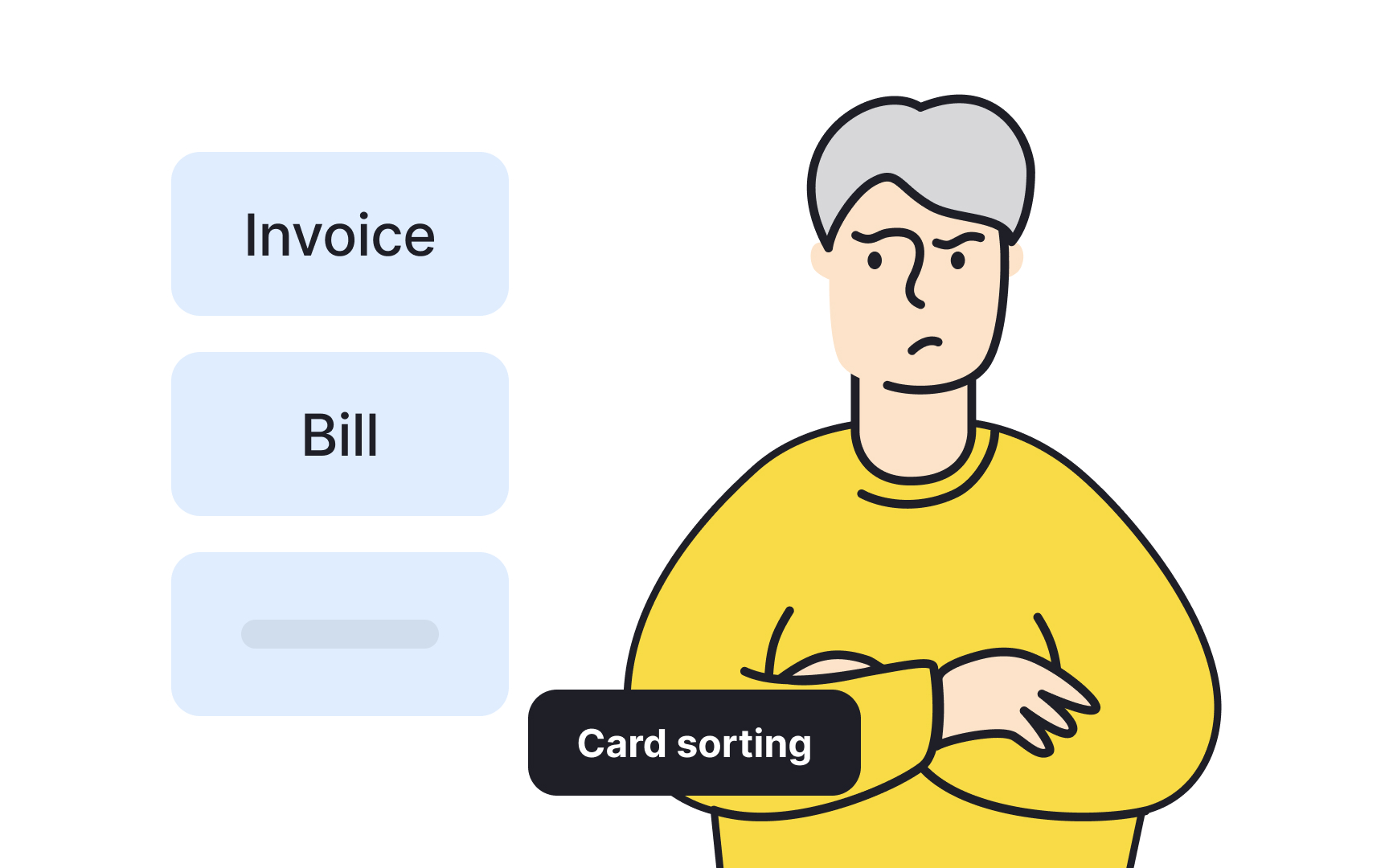 Prepare cards for a card sorting session